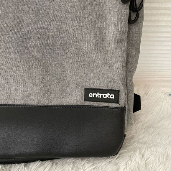 ENTRATA Men’s Lt. Gray Slim Tech Waterproof Laptop, Travel Utility Backpack NEW - Picture 4 of 9